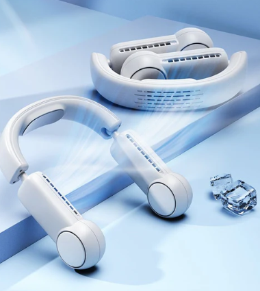 Portable Mini Neck Fan Portable air conditioner Fan USB Rechargeable, Air Cooler Cooling Wearable Neckband Fans